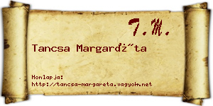 Tancsa Margaréta névjegykártya